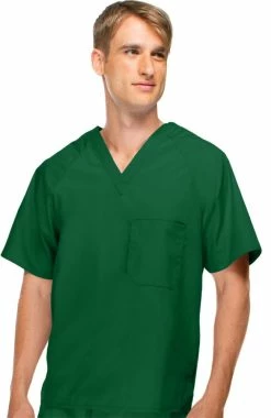 AllHeart Clearance Men's V-Neck Solid Scrub Top