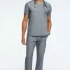 AllHeart Clearance Men's Solid Scrub Top & Cargo Scrub Pant Set