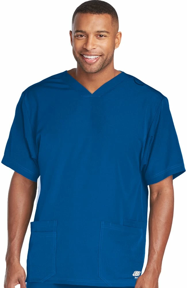 Skechers Clearance Men's Sport V-Neck Solid Scrub Top 1 Skechers Clearance Men's Sport V-Neck Solid Scrub Top