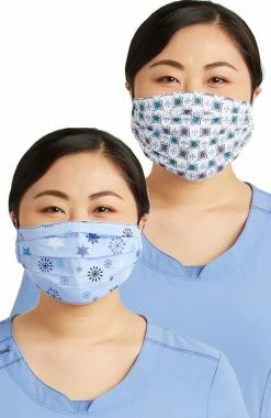 Cherokee Women's Reversible Let It Sno & Petite Geo Print Face Mask