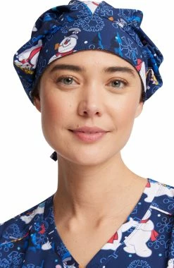 Cherokee Women's Stay Frosty Print Bouffant Scrub Hat