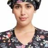 Cherokee Women's Positive Vibes Print Bouffant Scrub Hat