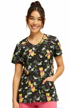Cherokee Women's Bee Rescue Print Scrub Top