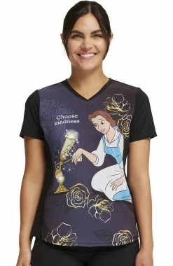 Cherokee Women's Choose Kindness Print Scrub Top