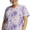 Dickies Women's Tonal Tie Dye Lavender Print Scrub Top