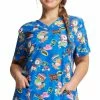 Dickies Women's V-Neck Livin' On The Hedge Print Scrub Top