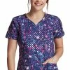 Dickies Women's Dot's Get Going Print Scrub Top