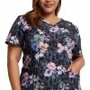 Dickies Women's Wild Tropic Print Scrub Top