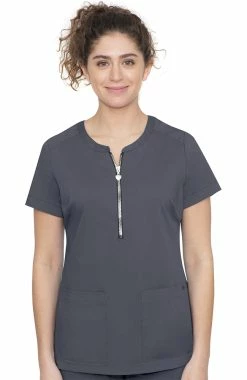 Healing Hands Women's Jean Solid Scrub Top