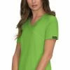 Koi Women's Eco Mock Wrap Solid Scrub Top