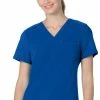 Urbane Women's Tailored V-Neck Solid Scrub Top