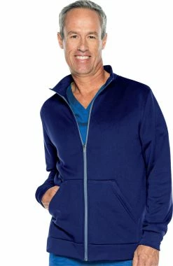 Urbane Men's Fleece Solid Scrub Jacket