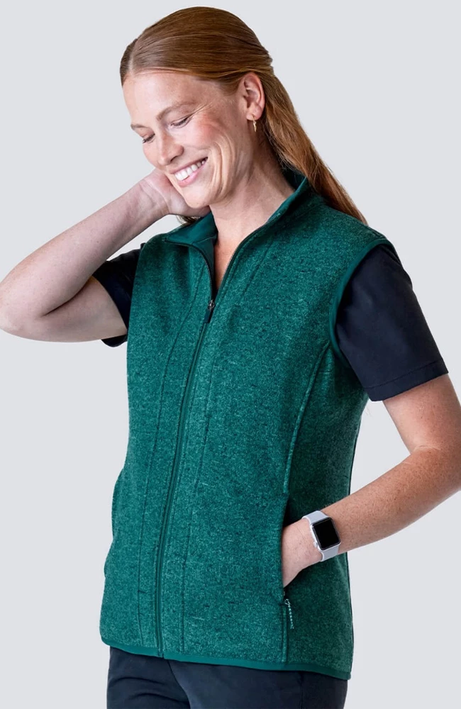 Medelita Women's Strata Sweater Fleece Vest 1 Medelita Women's Strata Sweater Fleece Vest