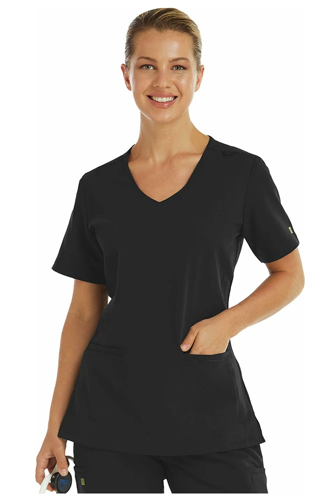 Maevn Uniforms Women's Knit V-Neck Scrub Top 1 Maevn Uniforms Women's Knit V-Neck Scrub Top