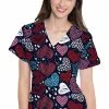 Med Couture Women's Vicky Heartstar Print Top