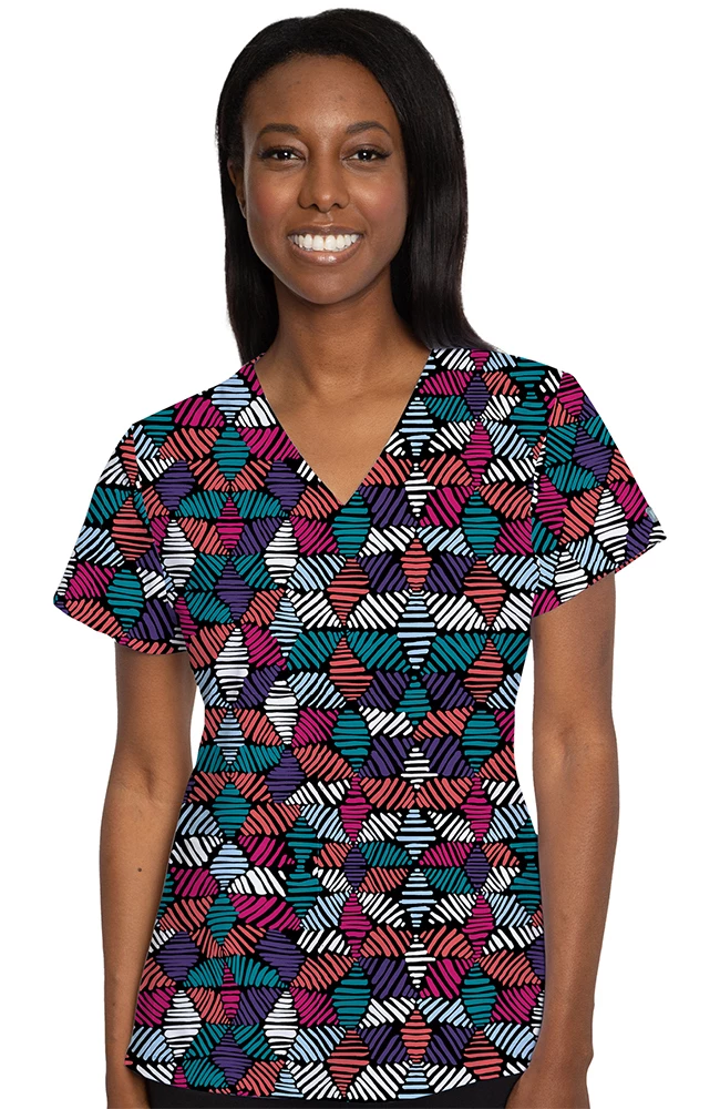 Med Couture Women's Vicky Modern Geo Print Top 1 Med Couture Women's Vicky Modern Geo Print Top