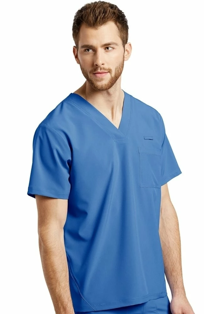 White Cross Men's V-Neck Solid Scrub Top 1 White Cross Men's V-Neck Solid Scrub Top