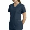 White Cross Women's Princess Seam V-Neck Solid Scrub Top