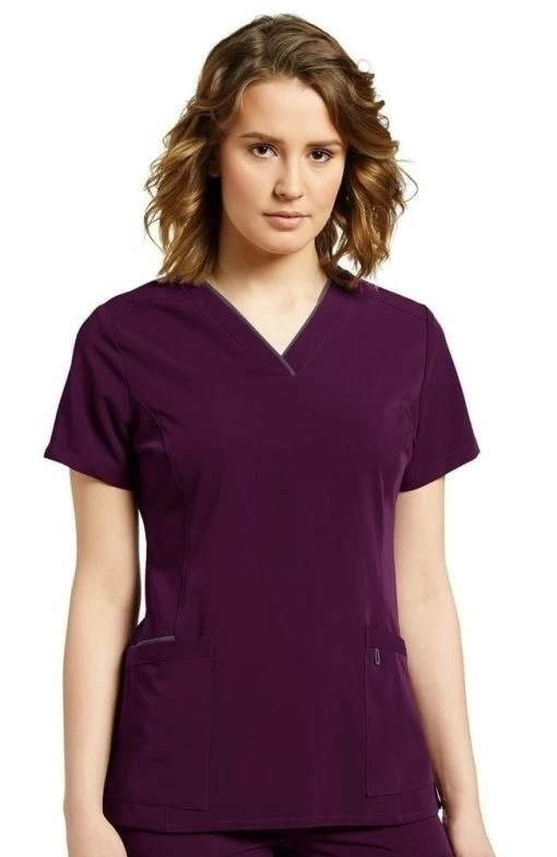 White Cross Women's Contrast Trim V-Neck Solid Scrub Top 3 White Cross Women's Contrast Trim V-Neck Solid Scrub Top -Scrubs for Women Sales Store 1 wc 755 650