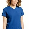 White Cross Women's Mock Wrap Stretch Panel Solid Scrub Top