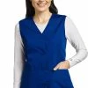 White Cross Women's Button Front Solid Scrub Vest