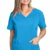 White Cross Women's Ruched Solid Scrub Top