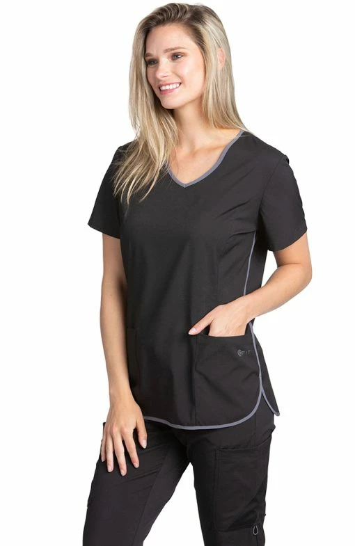 White Cross Women's Curved Solid Scrub Top 2 White Cross Women's Curved Solid Scrub Top -Scrubs for Women Sales Store 1 wc 933 650