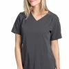 White Cross Women's Pleated Solid Scrub Top
