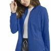 White Cross Women's Patch Pocket Zip Up Solid Scrub Jacket