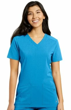 Scrubs for Women Sales Store 14 White Cross Women's Seersucker Solid Scrub Top