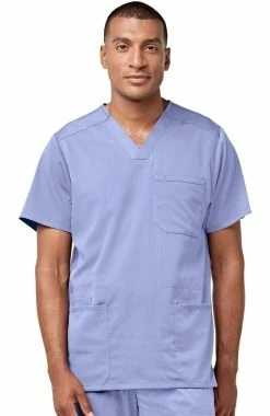 WonderWink Men's Multi Pocket V-Neck Scrub Top