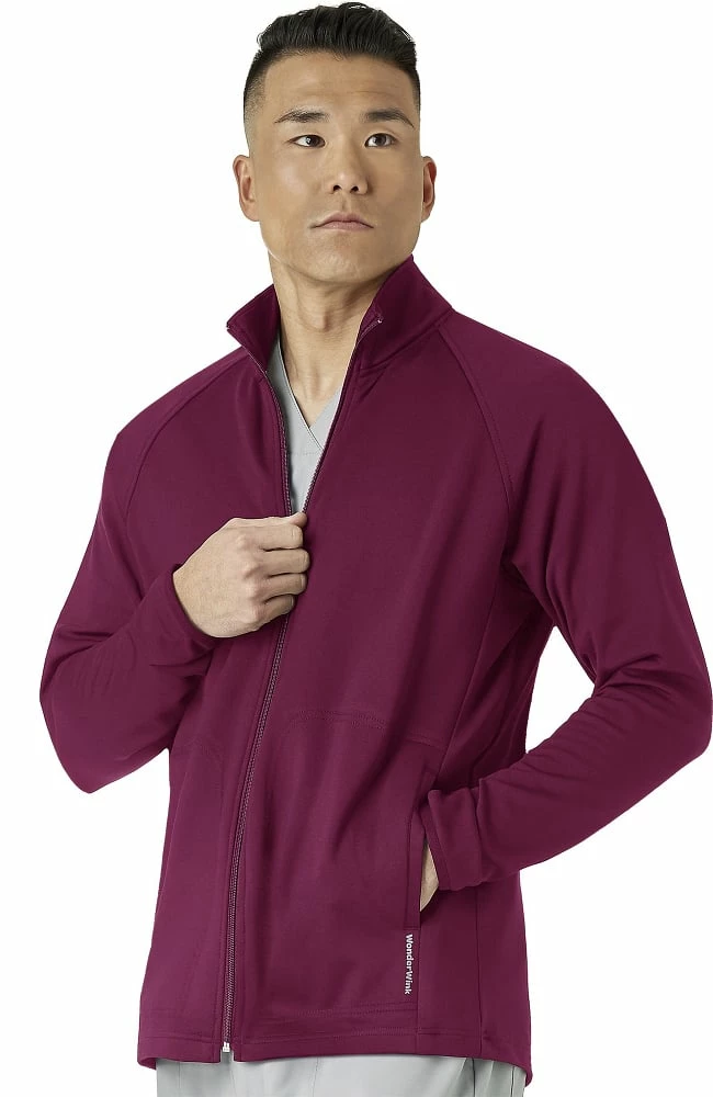 WonderWink Men's Fleece Solid Scrub Jacket 1 WonderWink Men's Fleece Solid Scrub Jacket