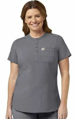 Carhartt Women's Force Henley Tunic Scrub Top