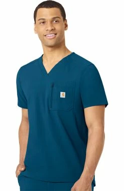 Carhartt Men's Tuck In Zipper Pocket Scrub Top