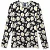 Zoe And Chloe Women's Crew Neck Daisy Crazy Print T-Shirt