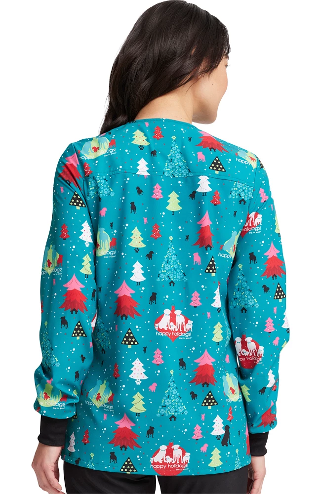 Cherokee Women's Happy Holidogs Print Jacket 2 Cherokee Women's Happy Holidogs Print Jacket - Image 2