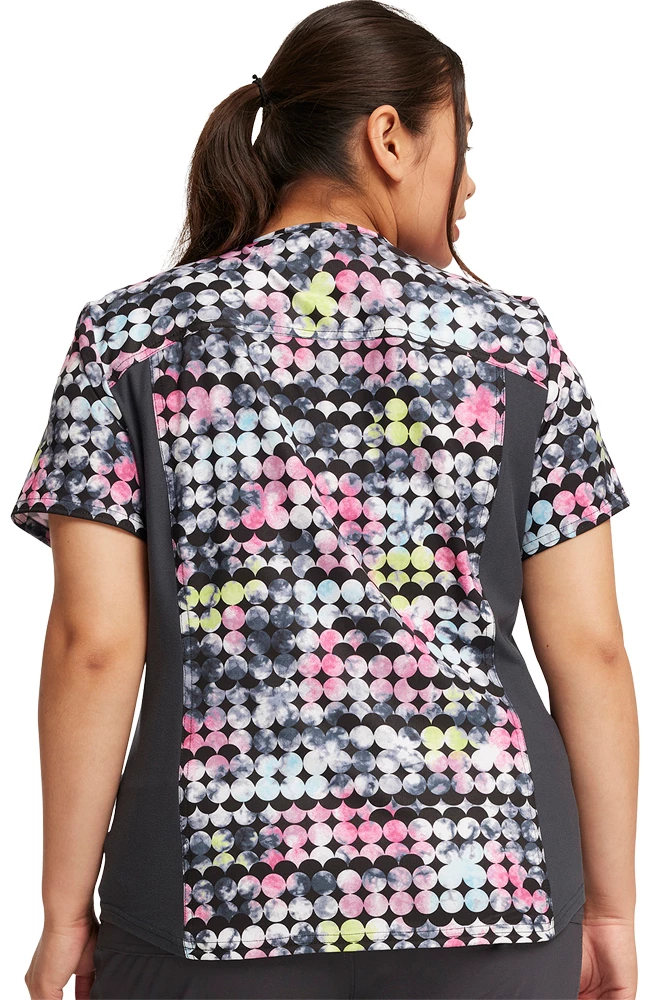 Cherokee Women's Dot's So Retro Print Scrub Top 2 Cherokee Women's Dot's So Retro Print Scrub Top - Image 2