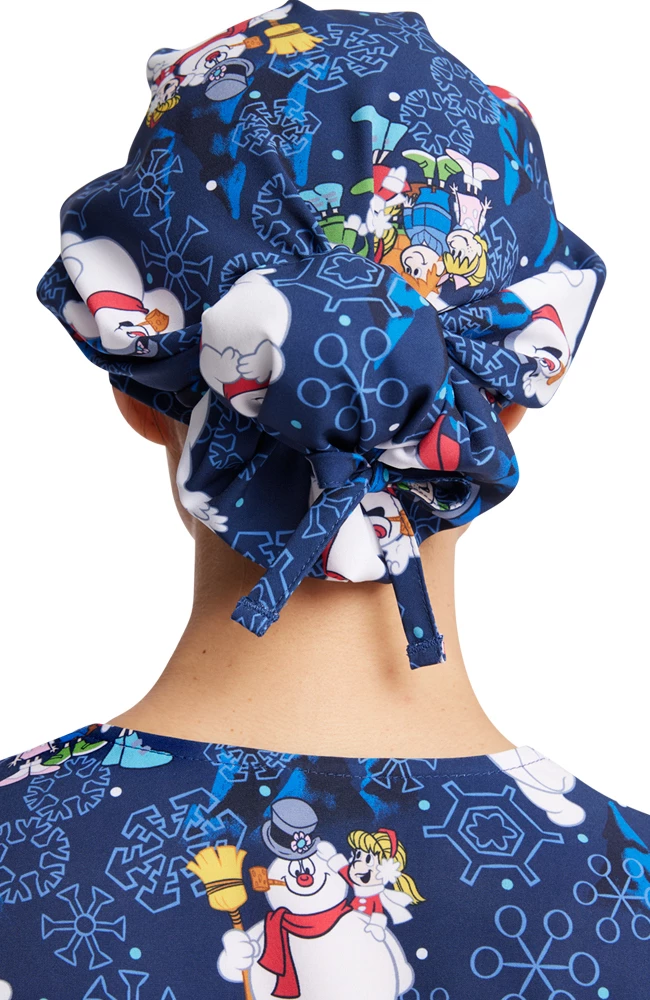 Cherokee Women's Stay Frosty Print Bouffant Scrub Hat 2 Cherokee Women's Stay Frosty Print Bouffant Scrub Hat - Image 2