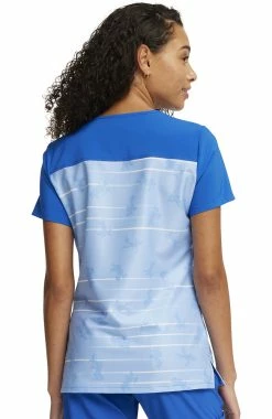 Cherokee Women's Sensational Sunset Print Scrub Top -Scrubs for Women Sales Store 2 ck tf645 print 650