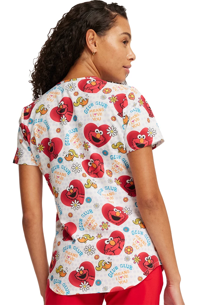 Cherokee Women's Glub Glub Print Scrub Top 2 Cherokee Women's Glub Glub Print Scrub Top - Image 2