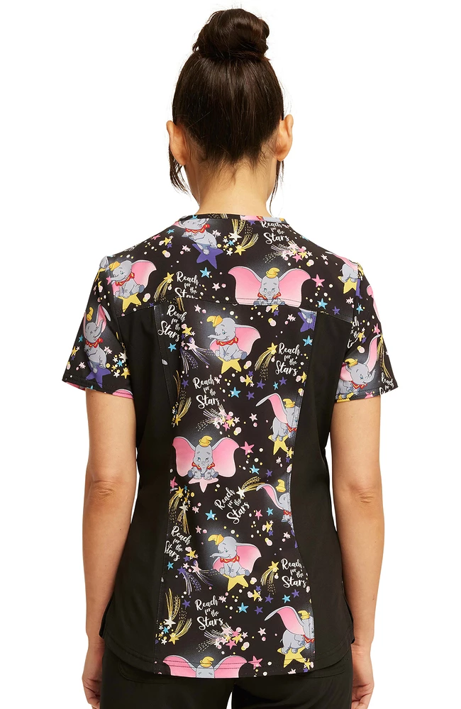 Cherokee Women's Dumbo High Flyer Print Scrub Top 2 Cherokee Women's Dumbo High Flyer Print Scrub Top - Image 2
