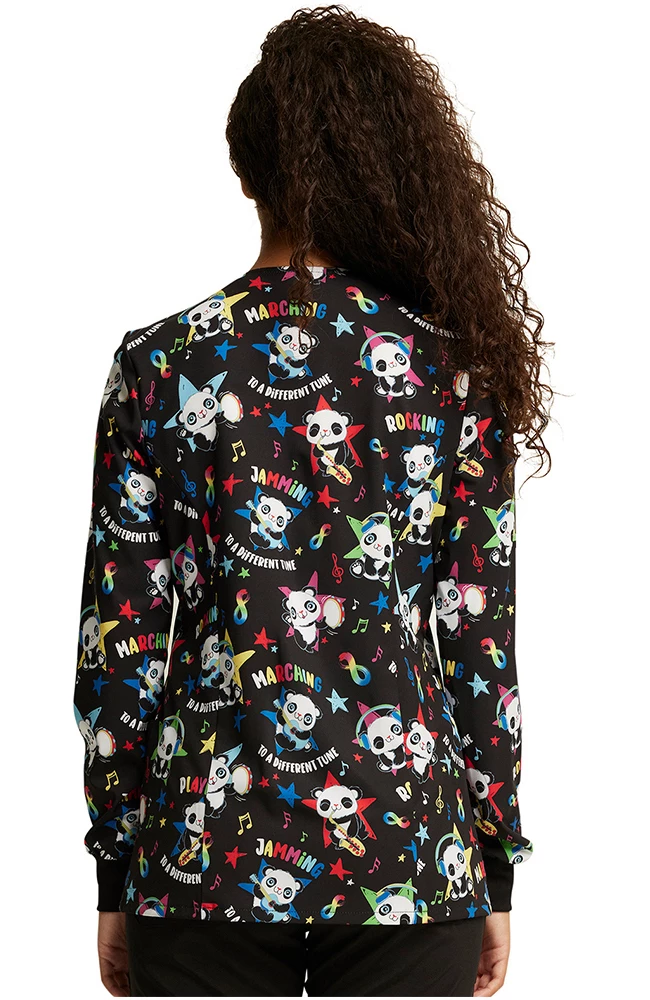 Dickies Women's Different Tune Print Scrub Jacket 2 Dickies Women's Different Tune Print Scrub Jacket - Image 2