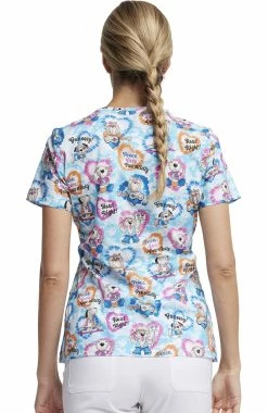 Dickies Women's Hippie Hounds Print Scrub Top 9 Dickies Women's Hippie Hounds Print Scrub Top -Scrubs for Women Sales Store 2 di dk721 print 650