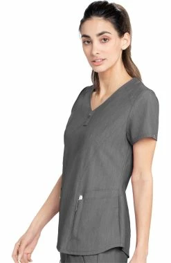 Grey's Anatomy Women's London Solid Scrub Top 7 Grey's Anatomy Women's London Solid Scrub Top -Scrubs for Women Sales Store 3 bc gnt086 650