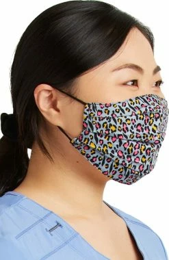 Cherokee Women's Reversible Mr. Purr-fect & Wild Child Print Face Mask -Scrubs for Women Sales Store 3 ck ck508mr 650