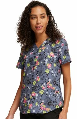 Cherokee Women's Paisley Petals Print Scrub Top 6 Cherokee Women's Paisley Petals Print Scrub Top -Scrubs for Women Sales Store 3 ck ck662 print 650 1