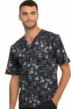 Cherokee Clearance Men's Its Tiki Time Print Scrub Top 7 Cherokee Clearance Men's Its Tiki Time Print Scrub Top -Scrubs for Women Sales Store 3 ck ck675 printclearance 650