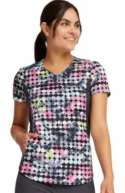 Cherokee Women's Dot's So Retro Print Scrub Top 9 Cherokee Women's Dot's So Retro Print Scrub Top -Scrubs for Women Sales Store 3 ck ck732 print 650 1