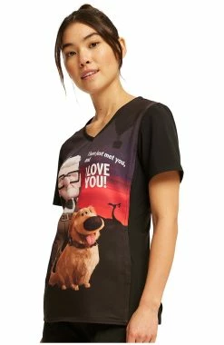 Cherokee Women's Dug The Dog Print Scrub Top 6 Cherokee Women's Dug The Dog Print Scrub Top -Scrubs for Women Sales Store 3 ck tf627 print 650 1