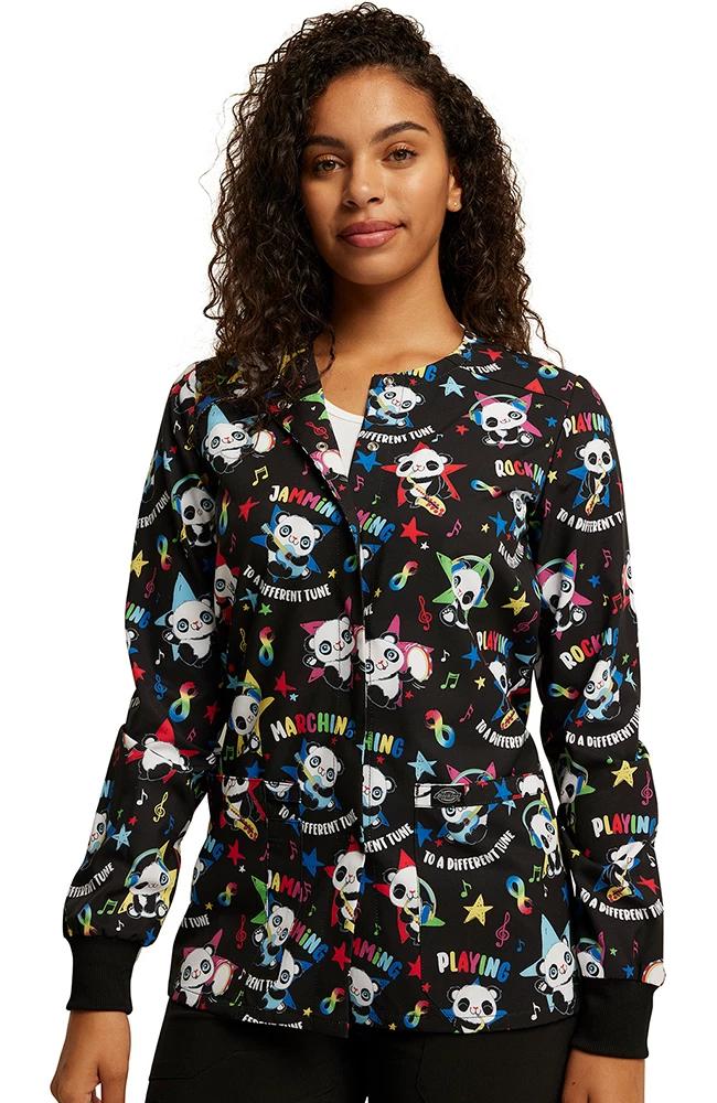 Dickies Women's Different Tune Print Scrub Jacket 3 Dickies Women's Different Tune Print Scrub Jacket - Image 3